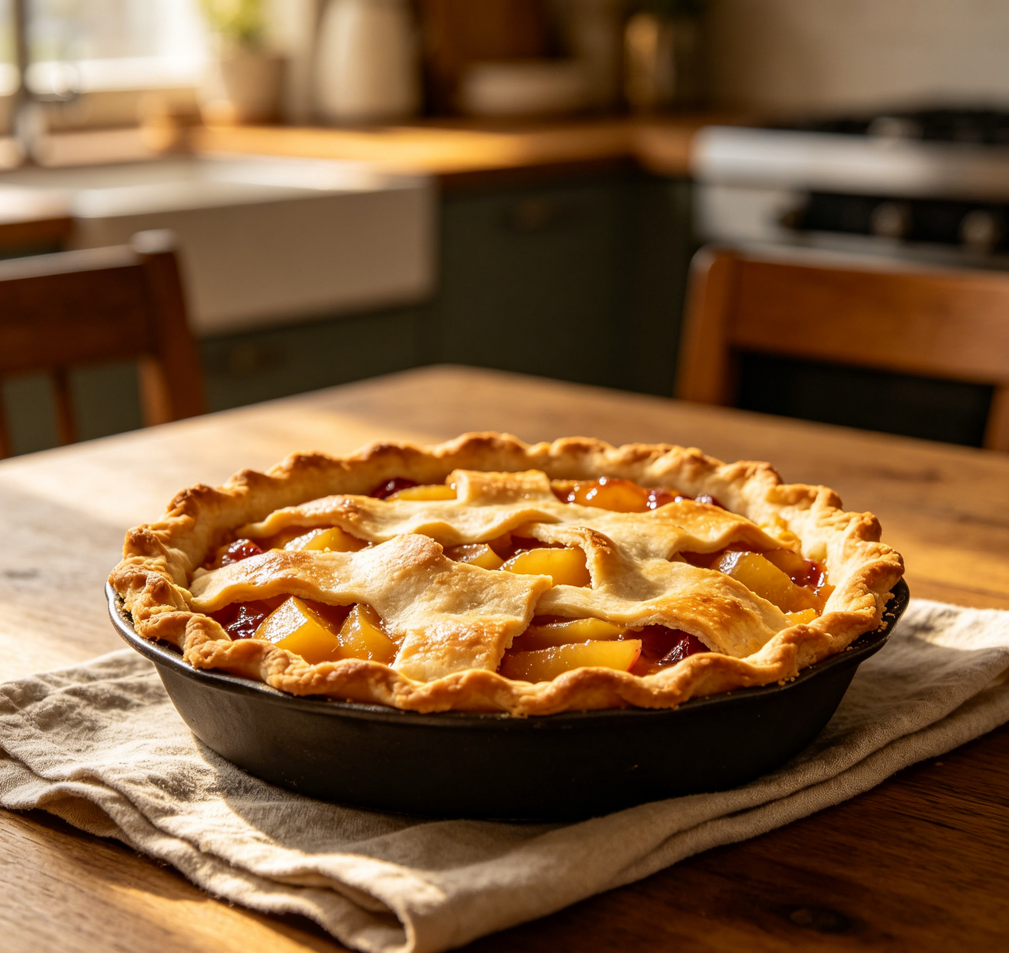 Deep Pie Baking Dish for Desserts and Savory Meals